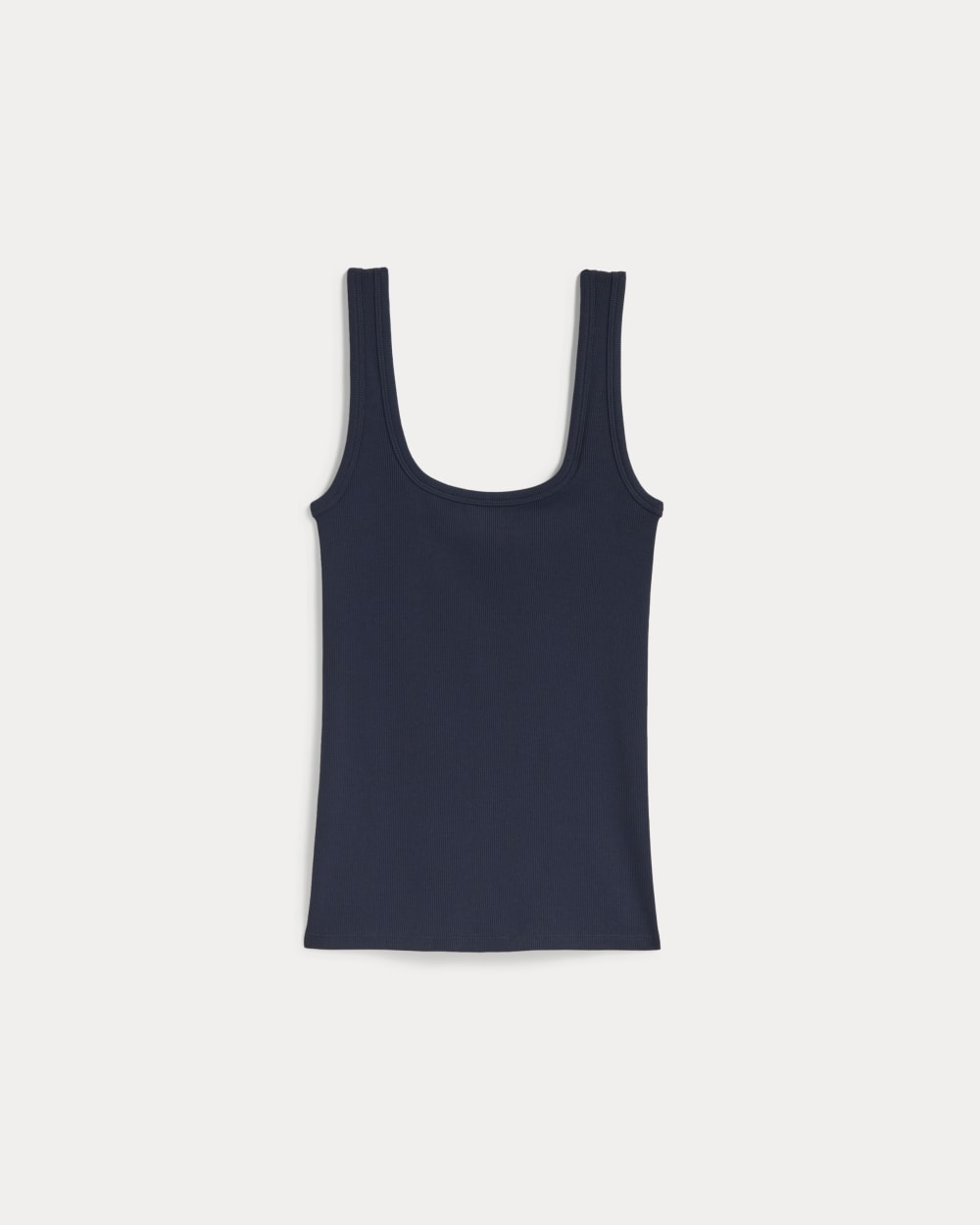 The Luxe Rib Square-Neck Tank in Navy — alternate view