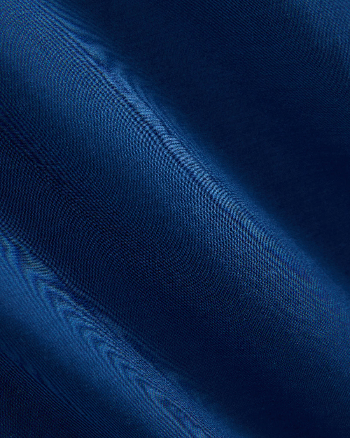 Bubble-Sleeve Mini Dress in Cotton Silk Voile in Estate Blue — detail view