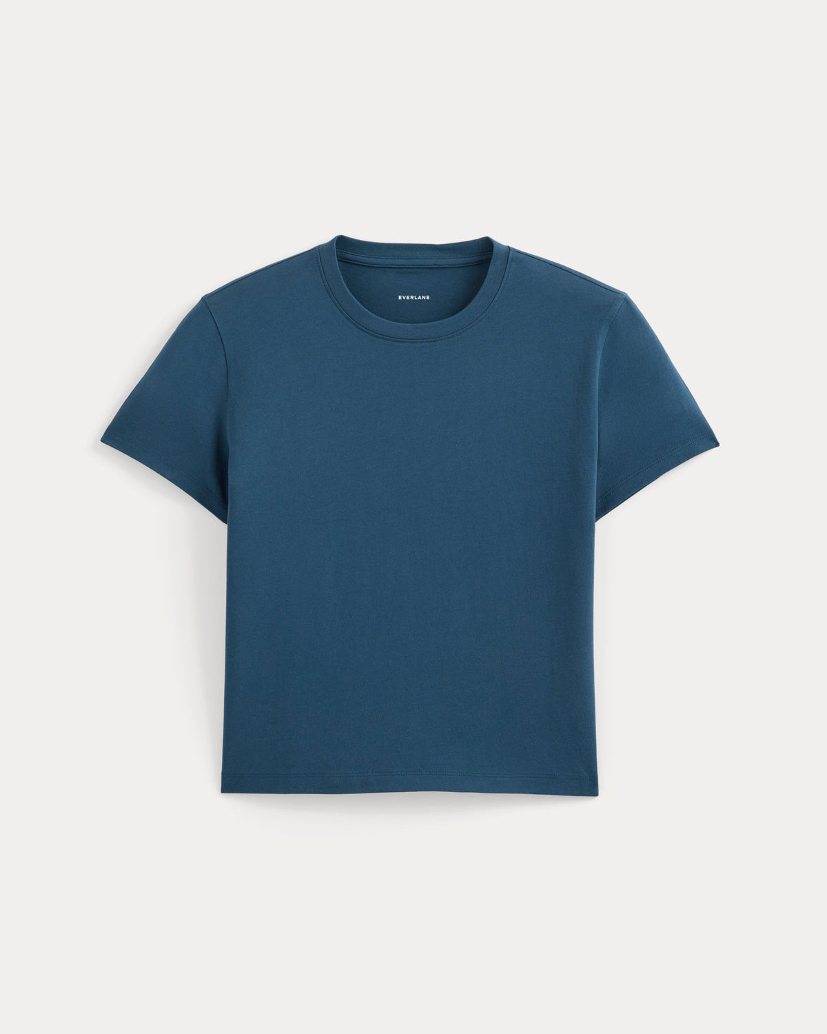 The Box-Cut Tee in Essential Cotton in Blue Wing Teal — alternate view