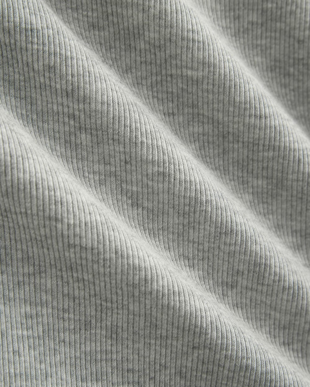 The Luxe Rib Square-Neck Tank in Classic Heather Grey — detail view