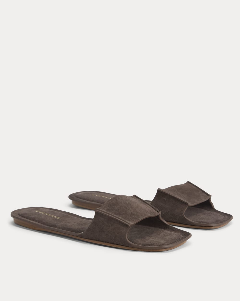 Made in Italy Opanka Band Sandal in Cacoa Suede — detail view