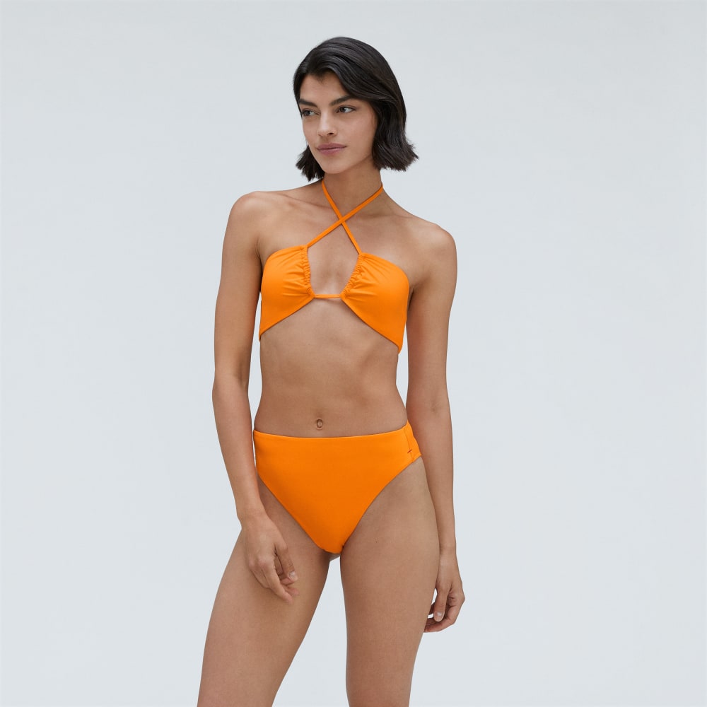 The String Bandeau Top in Turmeric — detail view
