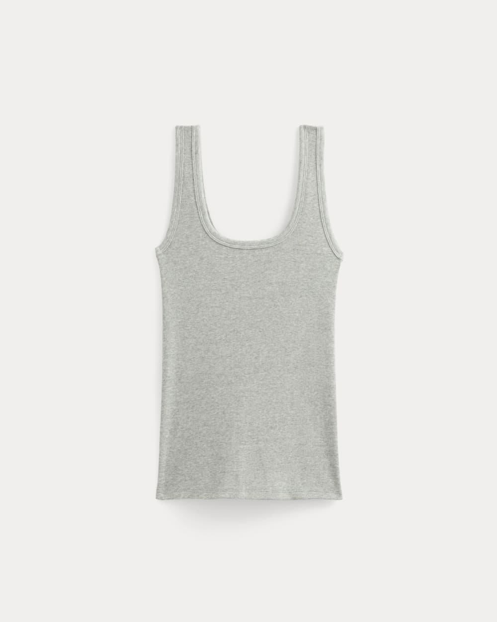 The Luxe Rib Square-Neck Tank in Classic Heather Grey — alternate view