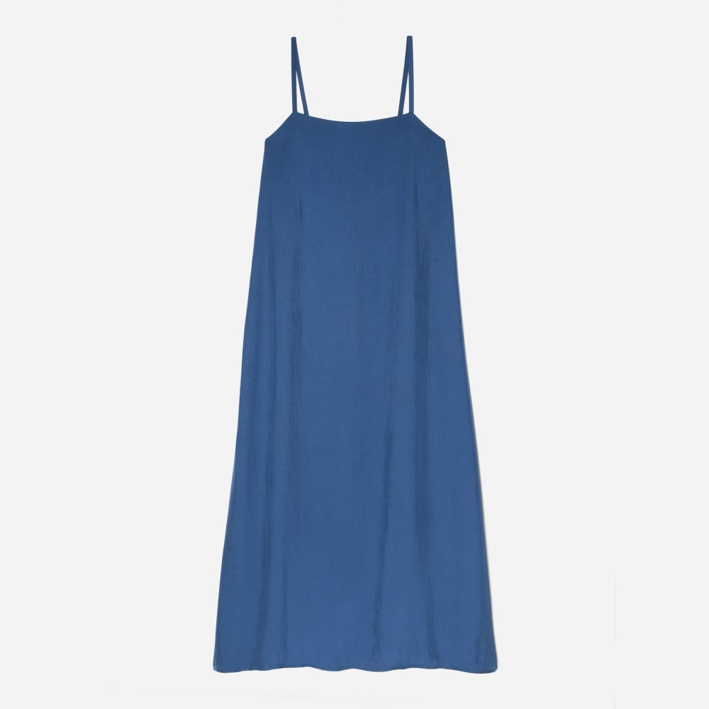The Japanese GoWeave®  Slip Dress in Deep Blue — front view